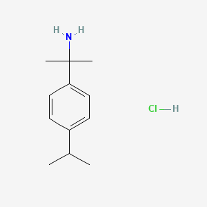 molecular formula C12H20ClN B2926669 2-[4-(Propan-2-yl)phenyl]propan-2-amine hydrochloride CAS No. 1955553-76-0