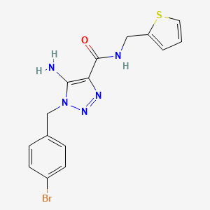 5-amino-1-(4-bromobenzyl)-N-(thiophen-2-ylmethyl)-1H-1,2,3-triazole-4-carboxamide