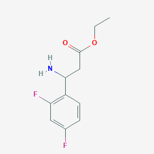 molecular formula C11H13F2NO2 B2926678 3-氨基-3-(2,4-二氟苯基)丙酸乙酯 CAS No. 502842-41-3