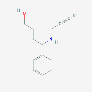 molecular formula C13H17NO B2926679 4-Phenyl-4-[(prop-2-yn-1-yl)amino]butan-1-ol CAS No. 1797065-56-5