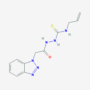 molecular formula C12H14N6OS B292668 N-allyl-2-(1H-1,2,3-benzotriazol-1-ylacetyl)hydrazinecarbothioamide 