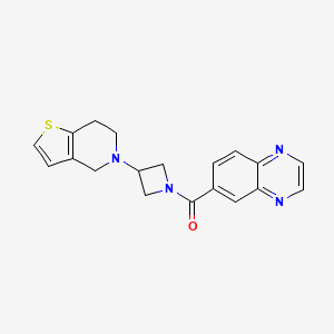 (3-(6,7-dihydrothieno[3,2-c]pyridin-5(4H)-yl)azetidin-1-yl)(quinoxalin-6-yl)methanone