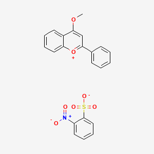molecular formula C22H17NO7S B2926702 4-Methoxy-2-phenylchromenylium 2-nitrobenzenesulfonate CAS No. 95306-02-8