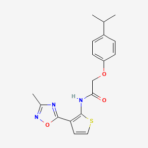 2-(4-isopropylphenoxy)-N-(3-(3-methyl-1,2,4-oxadiazol-5-yl)thiophen-2-yl)acetamide