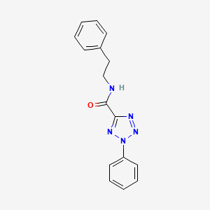 molecular formula C16H15N5O B2926708 N-phenethyl-2-phenyl-2H-tetrazole-5-carboxamide CAS No. 1396794-88-9