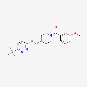 molecular formula C22H29N3O3 B2926709 [4-[(6-Tert-butylpyridazin-3-yl)oxymethyl]piperidin-1-yl]-(3-methoxyphenyl)methanone CAS No. 2320465-18-5