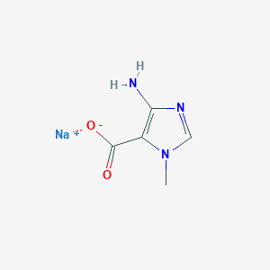 molecular formula C5H6N3NaO2 B2926715 Sodium;5-amino-3-methylimidazole-4-carboxylate CAS No. 2309461-04-7