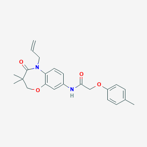 molecular formula C23H26N2O4 B2926716 N-(5-allyl-3,3-dimethyl-4-oxo-2,3,4,5-tetrahydrobenzo[b][1,4]oxazepin-8-yl)-2-(p-tolyloxy)acetamide CAS No. 921794-70-9