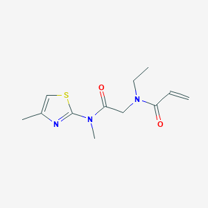N-Ethyl-N-[2-[methyl-(4-methyl-1,3-thiazol-2-yl)amino]-2-oxoethyl]prop-2-enamide