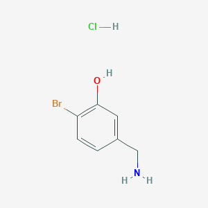molecular formula C7H9BrClNO B2926728 5-(Aminomethyl)-2-bromophenol hydrochloride CAS No. 916213-66-6