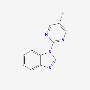 molecular formula C12H9FN4 B2926732 1-(5-氟嘧啶-2-基)-2-甲基苯并咪唑 CAS No. 1875673-69-0