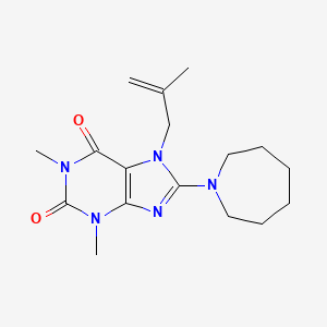 8-(Azepan-1-yl)-1,3-dimethyl-7-(2-methylprop-2-enyl)purine-2,6-dione