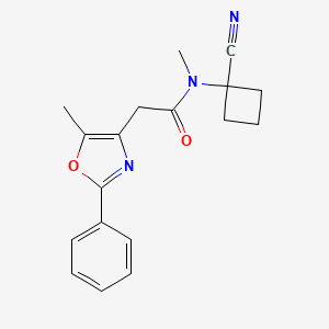 N-(1-cyanocyclobutyl)-N-methyl-2-(5-methyl-2-phenyl-1,3-oxazol-4-yl)acetamide