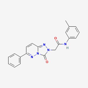 molecular formula C20H17N5O2 B2926770 2-(3-氧代-6-苯基-[1,2,4]三唑并[4,3-b]吡啶并[2,3H]基)-N-(间甲苯基)乙酰胺 CAS No. 1251613-63-4