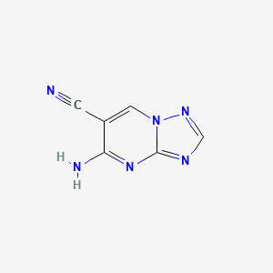 molecular formula C6H4N6 B2926779 5-Amino[1,2,4]triazolo[1,5-a]pyrimidine-6-carbonitrile CAS No. 28524-58-5