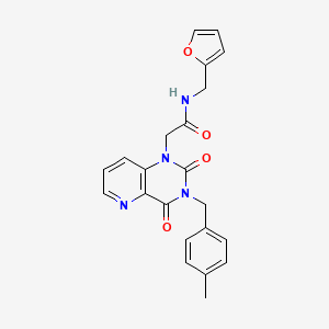 molecular formula C22H20N4O4 B2926781 N-(furan-2-ylmethyl)-2-(3-(4-methylbenzyl)-2,4-dioxo-3,4-dihydropyrido[3,2-d]pyrimidin-1(2H)-yl)acetamide CAS No. 921544-92-5