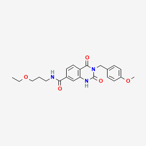 N-(3-ethoxypropyl)-3-(4-methoxybenzyl)-2,4-dioxo-1,2,3,4-tetrahydroquinazoline-7-carboxamide