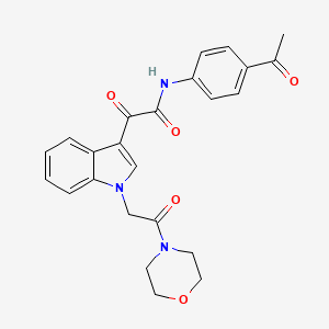 molecular formula C24H23N3O5 B2926785 N-(4-acetylphenyl)-2-(1-(2-morpholino-2-oxoethyl)-1H-indol-3-yl)-2-oxoacetamide CAS No. 872857-34-6