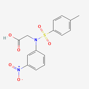 molecular formula C15H14N2O6S B2926787 N-[(4-methylphenyl)sulfonyl]-N-(3-nitrophenyl)glycine CAS No. 16470-61-4