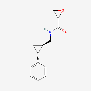 molecular formula C13H15NO2 B2926796 N-[[(1R,2R)-2-Phenylcyclopropyl]methyl]oxirane-2-carboxamide CAS No. 2411183-83-8