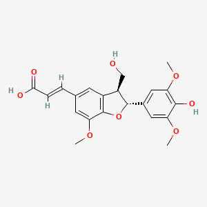 (alphaE)-2beta-(3,5-Dimethoxy-4-hydroxyphenyl)-3alpha-(hydroxymethyl)-7-methoxy-2,3-dihydrobenzofuran-5-propenoic acid