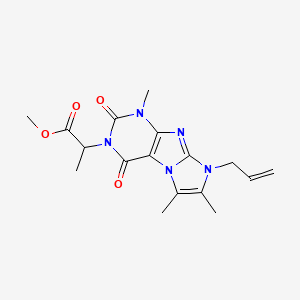 Methyl 2-(4,7,8-trimethyl-1,3-dioxo-6-prop-2-enylpurino[7,8-a]imidazol-2-yl)propanoate