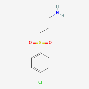 molecular formula C9H12ClNO2S B2926804 3-(4-Chlorobenzenesulfonyl)propan-1-amine CAS No. 85052-90-0