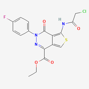 Ethyl 5-[(2-chloroacetyl)amino]-3-(4-fluorophenyl)-4-oxothieno[3,4-d]pyridazine-1-carboxylate