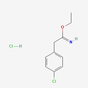 molecular formula C10H13Cl2NO B2926812 2-(4-氯苯基)乙烷甲酰亚胺盐酸盐 CAS No. 43002-66-0