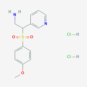 2-(4-Methoxybenzenesulfonyl)-2-(pyridin-3-yl)ethan-1-amine dihydrochloride