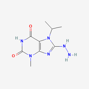 molecular formula C9H14N6O2 B2926816 8-hydrazinyl-7-isopropyl-3-methyl-1H-purine-2,6(3H,7H)-dione CAS No. 123980-58-5
