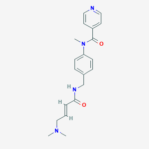 N-[4-[[[(E)-4-(Dimethylamino)but-2-enoyl]amino]methyl]phenyl]-N-methylpyridine-4-carboxamide