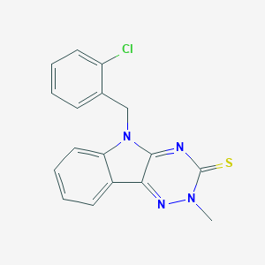 5-(2-chlorobenzyl)-2-methyl-2,5-dihydro-3H-[1,2,4]triazino[5,6-b]indole-3-thione