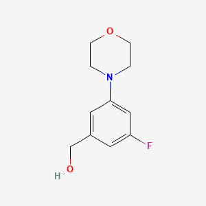 molecular formula C11H14FNO2 B2926822 [3-Fluoro-5-(morpholin-4-yl)phenyl]methanol CAS No. 1296310-49-0