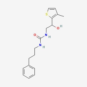 molecular formula C17H22N2O2S B2926823 1-(2-Hydroxy-2-(3-methylthiophen-2-yl)ethyl)-3-(3-phenylpropyl)urea CAS No. 1351591-02-0