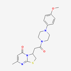 molecular formula C20H24N4O3S B2926828 3-(2-(4-(4-methoxyphenyl)piperazin-1-yl)-2-oxoethyl)-7-methyl-2H-thiazolo[3,2-a]pyrimidin-5(3H)-one CAS No. 946342-01-4