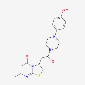 molecular formula C20H24N4O3S B2926828 3-(2-(4-(4-甲氧基苯基)哌嗪-1-基)-2-氧代乙基)-7-甲基-2H-噻唑并[3,2-a]嘧啶-5(3H)-酮 CAS No. 946342-01-4