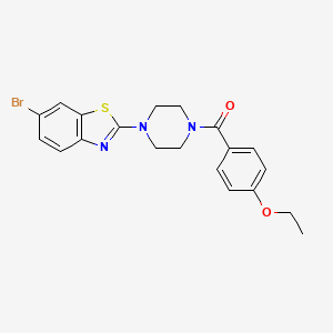 molecular formula C20H20BrN3O2S B2926830 (4-(6-Bromobenzo[d]thiazol-2-yl)piperazin-1-yl)(4-ethoxyphenyl)methanone CAS No. 897473-11-9