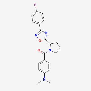 [4-({2-[3-(4-Fluorophenyl)-1,2,4-oxadiazol-5-yl]pyrrolidin-1-yl}carbonyl)phenyl]dimethylamine