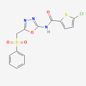 5-chloro-N-(5-((phenylsulfonyl)methyl)-1,3,4-oxadiazol-2-yl)thiophene-2-carboxamide