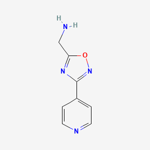 B2926838 (3-(Pyridin-4-yl)-1,2,4-oxadiazol-5-yl)methanamine CAS No. 857653-92-0