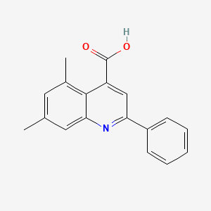 molecular formula C18H15NO2 B2926842 5,7-二甲基-2-苯基喹啉-4-羧酸 CAS No. 436089-00-8