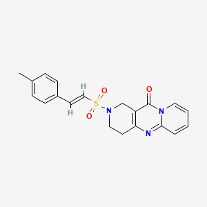 molecular formula C20H19N3O3S B2926843 (E)-2-((4-甲基芳基)磺酰)-3,4-二氢-1H-二嘧啶并[1,2-a:4',3'-d]嘧啶-11(2H)-酮 CAS No. 2035007-67-9