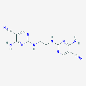 molecular formula C12H12N10 B292685 4-Amino-2-[2-[(4-amino-5-cyanopyrimidin-2-yl)amino]ethylamino]pyrimidine-5-carbonitrile 