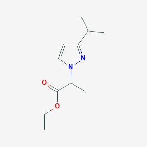 Ethyl 2-(3-propan-2-ylpyrazol-1-yl)propanoate