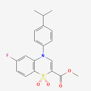 methyl 6-fluoro-4-(4-isopropylphenyl)-4H-benzo[b][1,4]thiazine-2-carboxylate 1,1-dioxide