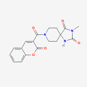 molecular formula C18H17N3O5 B2926906 3-methyl-8-(2-oxo-2H-chromene-3-carbonyl)-1,3,8-triazaspiro[4.5]decane-2,4-dione CAS No. 941928-05-8