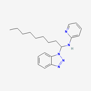 molecular formula C20H27N5 B2926913 N-[1-(1H-1,2,3-Benzotriazol-1-yl)nonyl]pyridin-2-amine CAS No. 1381763-20-7