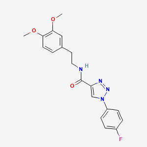 molecular formula C19H19FN4O3 B2926916 N-[2-(3,4-dimethoxyphenyl)ethyl]-1-(4-fluorophenyl)-1H-1,2,3-triazole-4-carboxamide CAS No. 1207024-29-0