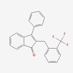 molecular formula C23H15F3O B2926919 3-phenyl-2-[2-(trifluoromethyl)benzyl]-1H-inden-1-one CAS No. 337921-67-2